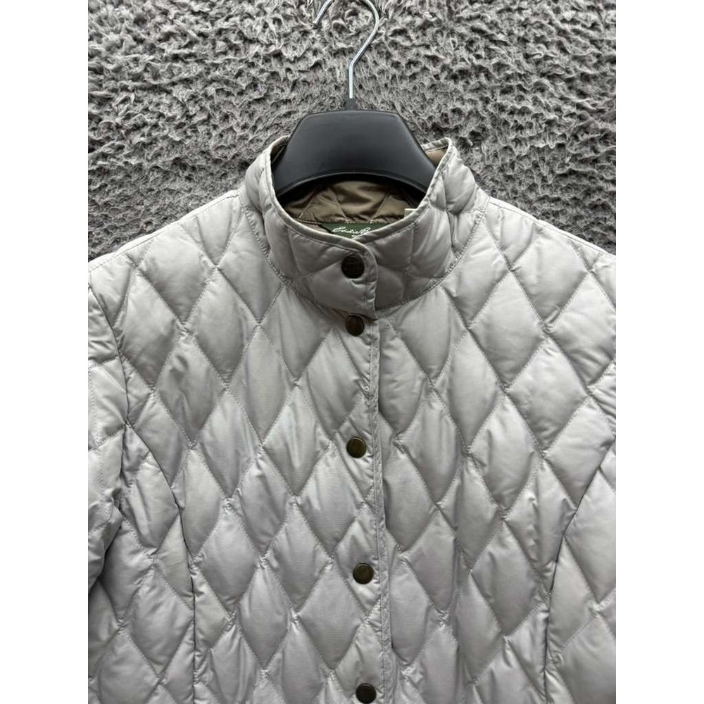 Eddie Bauer EB 550 Fill Power Goose Down Quilted Jacket Grey Womens Size M - Picture 3 of 15